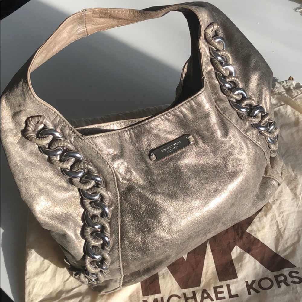 Michael Kors chain hardware hobo